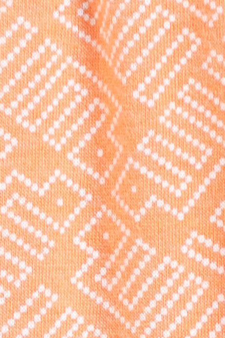 Zivame Pixel Play Knit Cotton Pyjama Set - Mock Orange — image 7